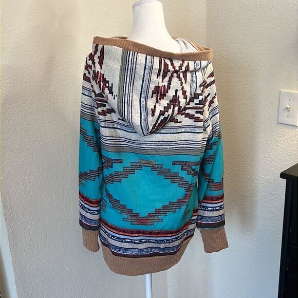 MISSLOOK Aztec Print Long Sleeve Hoodie - Size L - Picture 4 of 7